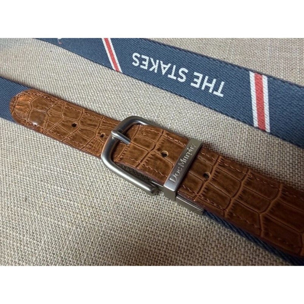 Doc Murphy 'The Stakes' Leather & Ribbon Belt - Picture 2 of 5